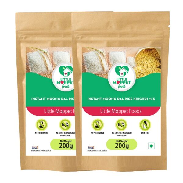 Instant Rice Khichdi Powder (with Moongdal) Super Saver Pack [2 Packs - 200g Each]