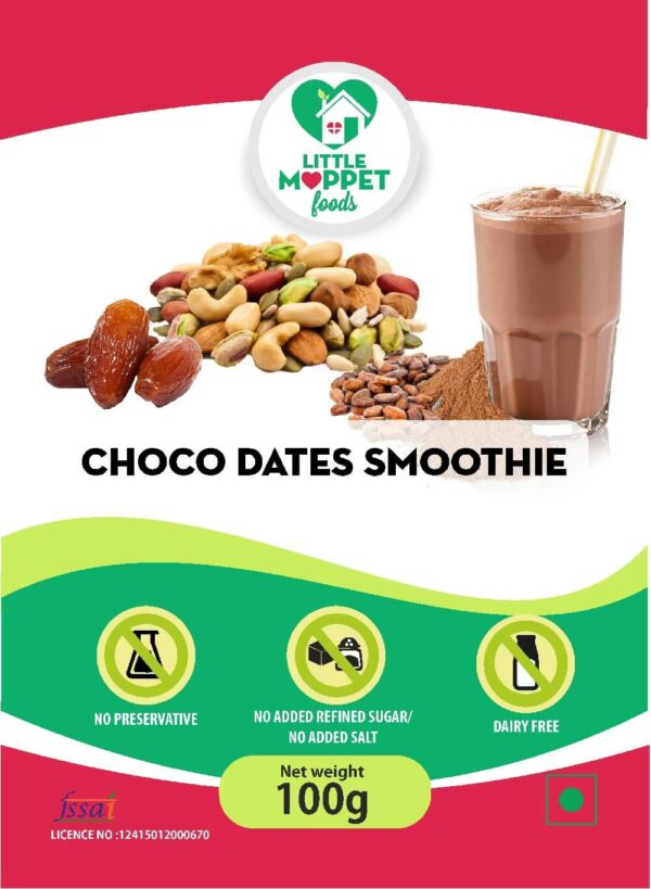 Choco-Dates Smoothie Mix - Instant Drink Mix Powder For Kids And Adults [100g]