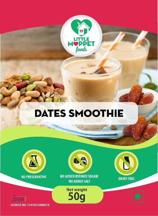 Dates Smoothie Mix - Instant Drink Mix Powder For Kids And Adults - [Trial Pack 50g]