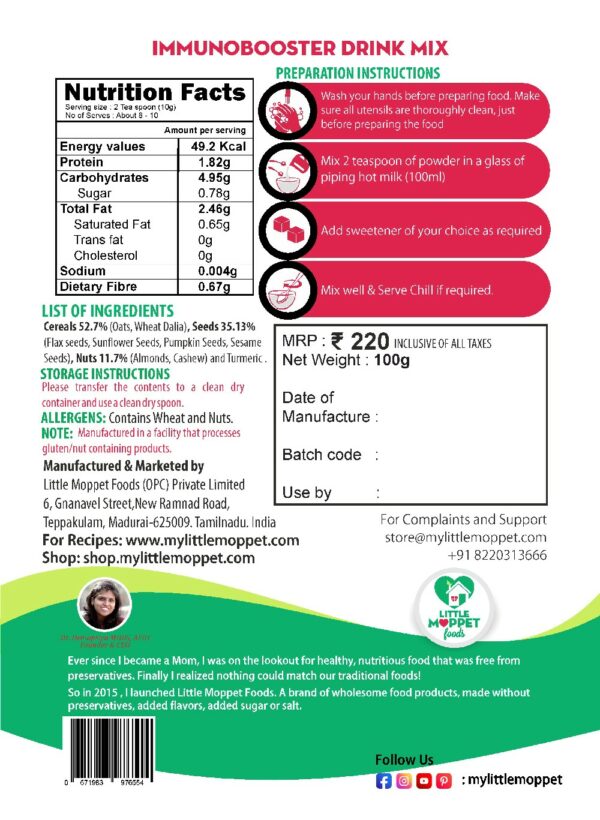 Immunobooster Drink Mix for Kids and Adults Trial Pack [100g]