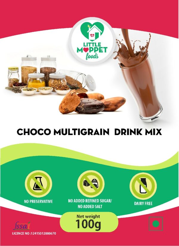 Choco Multigrain Drink Mix- Instant Drink Mix Powder Trial Pack [100g]