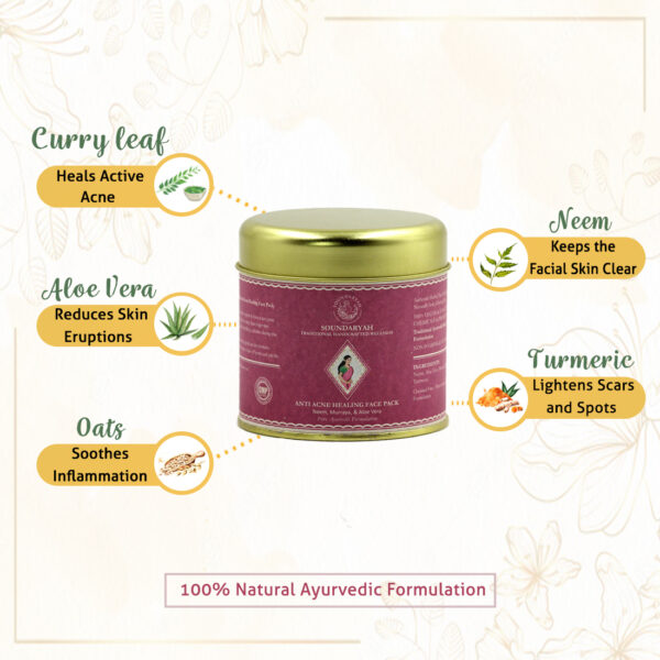 Soundaryah's Anti Acne Healing Face Pack [100 g]