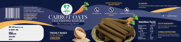 Carrot Oats Teething Sticks