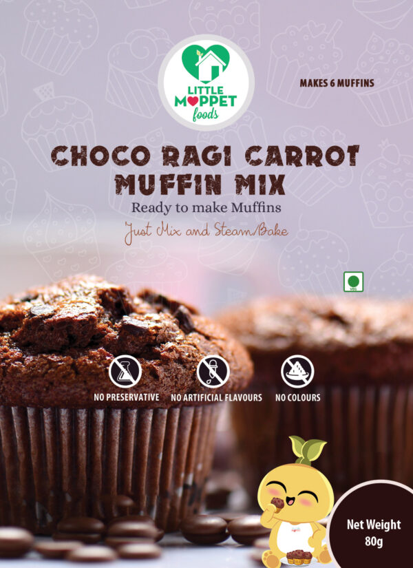 Choco Ragi Carrot Muffins Mix -Trial pack