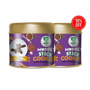 Choco Sprouted Ragi Moppet Stick Cookies - Pack of 2 (150g each)