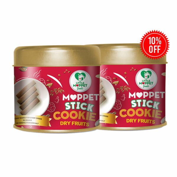 Dry Fruit Moppet Stick Cookies - Pack of 2 (150g Each)