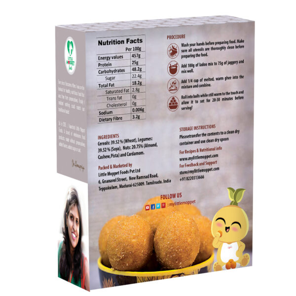 Instant Soya Wheat Laddoo Mix [FREE Jaggery 150g]