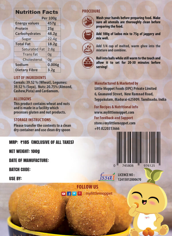 Instant Soya Wheat Laddoo Mix - Trial pack