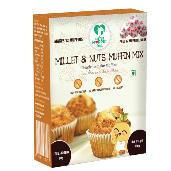 Millet and Nuts Muffins Mix [FREE Jaggery 80g]