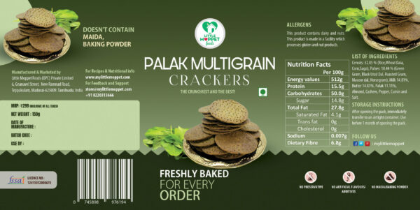 Palak Multigrain Crackers